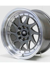 MST MT28 Series Wheel 15x8.0 4x100/4x114.3 20mm Gunmetal w/ Machined Lip                                     - 28-5816-20-GNML - Image 3