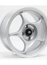 MST MT46 Series Flow Formed Wheel 15x7.0 4X100 35mm Glossy Silver                                     - 46-5749-35-SIL - Image 2