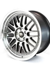 MST LeMan Series Wheel 19x8.5 5x114.3 35mm Hyper Black w/ Machined Lip                                     - 23-98565-35-HBLL - Image 3