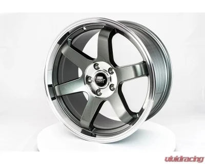 MST MT01 Series Wheel 18x9.5 5x114.3 35mm Gunmetal w/ Machined Lip - 01-89565-35-GNML