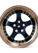 MST MT07 Series Wheel 17x9.0 5x114.3 +20mm Black w/ Bronze Machined Lip                                     - 07-7965-20-BKBL - Image 4