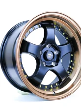 MST MT07 Series Wheel 17x9.0 5x114.3 +20mm Black w/ Bronze Machined Lip                                     - 07-7965-20-BKBL - Image 2