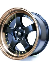 MST MT07 Series Wheel 17x9.0 5x114.3 +20mm Black w/ Bronze Machined Lip                                     - 07-7965-20-BKBL - Image 3