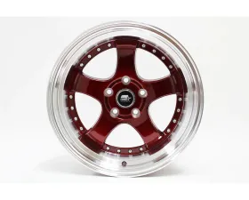 MST MT07 Series Wheel 17x9.0 5x114.3 +20mm Candy Red w/ Machined Lip