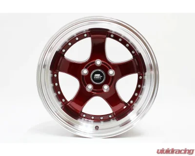 MST MT07 Series Wheel 17x9.0 5x114.3 +20mm Candy Red w/ Machined Lip - 07-7965-20-REDL