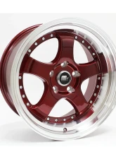 MST MT07 Series Wheel 18x9.5 5x114.3 +20mm Candy Red w/ Machined Lip                                     - 07-89565-20-REDL - Image 2