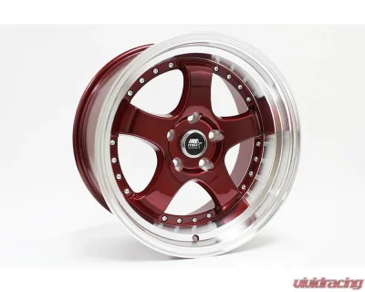 MST MT07 Series Wheel 17x9.0 5x114.3 +20mm Candy Red w/ Machined Lip - 07-7965-20-REDL