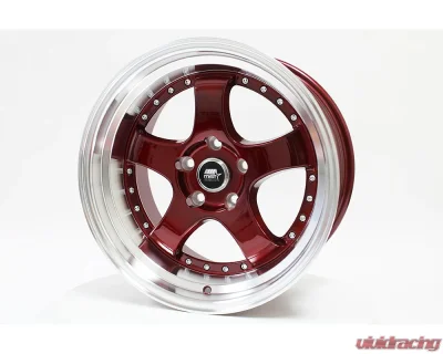 MST MT07 Series Wheel 18x9.5 5x114.3 +20mm Candy Red w/ Machined Lip - 07-89565-20-REDL