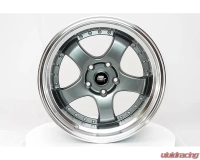 MST MT07 Series Wheel 17x9.0 5x114.3 +20mm Gunmetal w/ Machined Lip - 07-7965-20-GNML