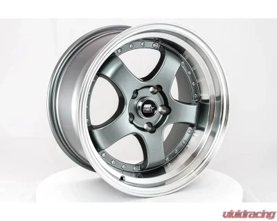 MST MT07 Series Wheel 17x9.0 5x114.3 +20mm Gunmetal w/ Machined Lip - 07-7965-20-GNML