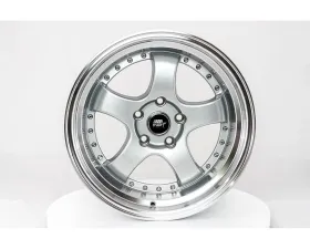 MST MT07 Series Wheel 17x9.0 5x114.3 +20mm Silver w/ Machined Lip