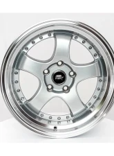 MST MT07 Series Wheel 17x9.0 5x114.3 +20mm Silver w/ Machined Lip                                     - 07-7965-20-SILL - Image 4