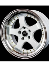 MST MT07 Series Wheel 17x9.0 5x114.3 +20mm White w/ Machined Lip Gold Rivets                                     - 07-7965-20-WTGL - Image 3