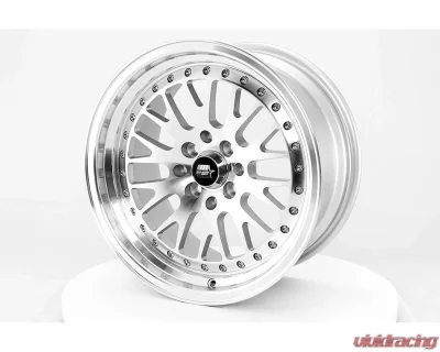 MST MT10 Series Wheel 15x8.0 4x100/4x114.3 25mm Silver w/ Machined Face - 10-5816-25-SILF