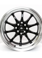 MST MT11 Series Wheel 16x8.0 5x100/5x114.3 15mm Black w/ Machine Lip                                     - 11-6817-15-BLKL - Image 4