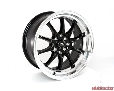 MST MT11 Series Wheel 17x9.0 5x100/5x114.3 20mm Black w/ Machine Lip - 11-7917-20-BLKL