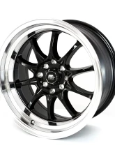 MST MT11 Series Wheel 16x8.0 4x100/4x114.3 15mm Black w/ Machine Lip                                     - 11-6816-15-BLKL - Image 3