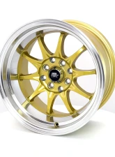 MST MT11 Series Wheel 15x8.0 4x100/4x114.3 0mm Gold w/ Machined Lip                                     - 11-5816-0-GLDL - Image 3