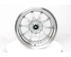 MST MT11 Series Wheel 15x8.0 4x100/4x114.3 0mm Silver w/ Machined Lip