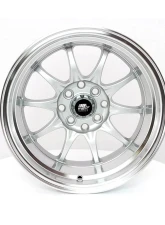 MST MT11 Series Wheel 15x8.0 4x100/4x114.3 0mm Silver w/ Machined Lip                                     - 11-5816-0-SILL - Image 4