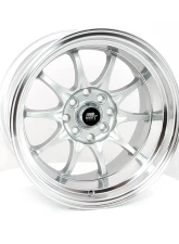 MST MT11 Series Wheel 15x9.0 4x100/4x114.3 0mm Silver w/ Machined Lip                                     - 11-5916-0-SILL - Image 2