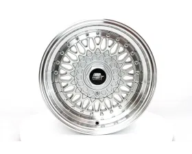 MST MT13 Series Wheel 15x8.0 4x100/4x114.3 +20mm Silver w/ Machined Lip