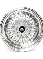 MST MT13 Series Wheel 16x8.0 5x100/5x114.3 +20mm Silver w/ Machined Lip                                     - 13-6817-20-SILL - Image 4