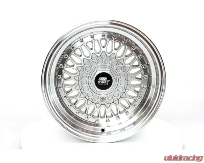 MST MT13 Series Wheel 15x8.0 4x100/4x114.3 +20mm Silver w/ Machined Lip - 13-5816-20-SILL