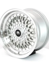 MST MT13 Series Wheel 16x8.0 5x100/5x114.3 +20mm Silver w/ Machined Lip                                     - 13-6817-20-SILL - Image 3