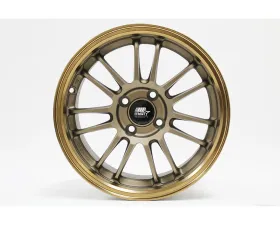 MST MT45 Series Wheel 17x7.5 5X114.3 35mm Matte Bronze w/ Bronze Machined Lip