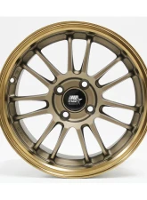 MST MT45 Series Wheel 17x7.5 5X114.3 35mm Matte Bronze w/ Bronze Machined Lip                                     - 45-77565-35-BRBL - Image 4