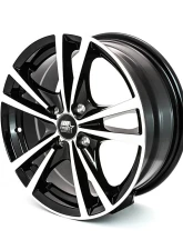 MST Saber Series Wheel 15x6.5 4x100 45mm Glossy Black w/ Machined Face                                     - 8014-56549 - Image 3