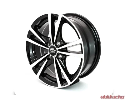 MST Saber Series Wheel 14x6.0 4x100 45mm Glossy Black w/ Machined Face - 8014-4649