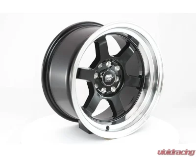 MST Time Attack Series Wheel 16x8.0 5x114.3 +20mm Black w/ Machined Lip - 01T-6865-20-BLKL