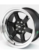 MST Time Attack Series Wheel 16x8.0 5x114.3 +20mm Black w/ Machined Lip                                     - 01T-6865-20-BLKL - Image 3