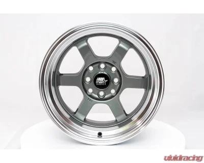 MST Time Attack Series Wheel 17x9.0 5x114.3 +20mm Gunmetal w/ Machined Lip - 01T-7965-20-GNML