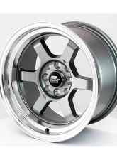 MST Time Attack Series Wheel 17x9.0 5x114.3 +20mm Gunmetal w/ Machined Lip                                     - 01T-7965-20-GNML - Image 3