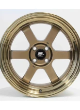 MST Time Attack Series Wheel 16x8.0 5x114.3 +20mm Matte Bronze w/ Bronze Machined Lip                                     - 01T-6865-20-BRBL - Image 4