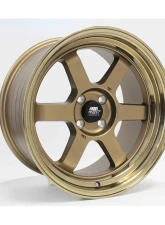 MST Time Attack Series Wheel 15x8.0 4x100/4x114.3 0mm Matte Bronze w/ Bronze Machined Lip                                     - 01T-5816-0-BRBL - Image 2