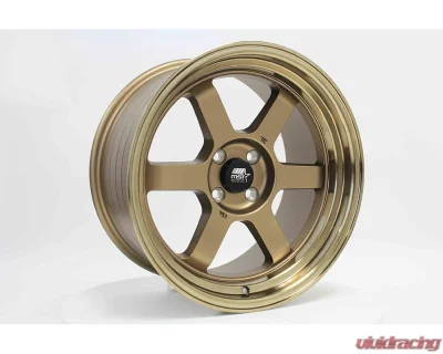 MST Time Attack Series Wheel 16x8.0 5x114.3 +20mm Matte Bronze w/ Bronze Machined Lip - 01T-6865-20-BRBL