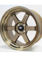 MST Time Attack Series Wheel 16x8.0 5x114.3 +20mm Matte Bronze w/ Bronze Machined Lip                                     - 01T-6865-20-BRBL - Image 3