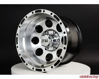 Scale 4x4 S52 Series Wheel 15x10 6x139.7 -46mm Glossy Black w/ Machined Face - S52-5183-N46-BMF