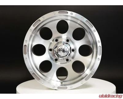 Scale 4x4 S52 Series Wheel 15x10 6x139.7 -46mm Silver w/ Machined Face - S52-5183-N46-MAC