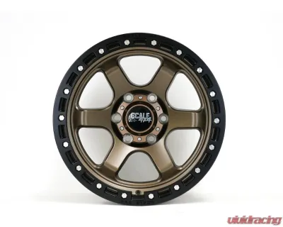 Scale 4x4 S03 Wheels 17x9.0 6x139.7 Matte Bronze w/ Black Bead Lock - S03-7983-N25-MBZ