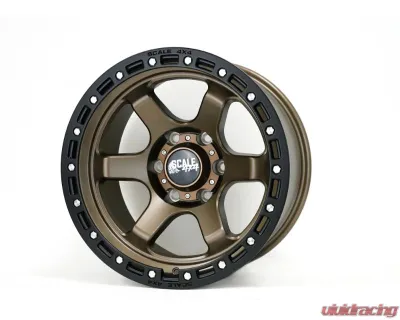 Scale 4x4 S03 Wheels 17x9.0 6x139.7 Matte Bronze w/ Black Bead Lock - S03-7983-N25-MBZ