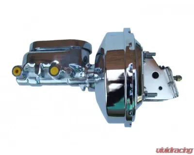 Leed Brakes 9" Chrome Power Booster 1-1/8" Bore Flat Top Aluminum Master Pontiac Tempest 1964-1970 - 2F6