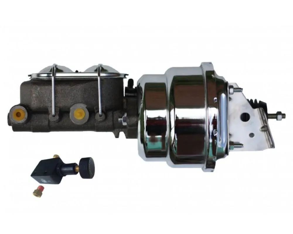 Leed Brakes 7" Chrome Dual Power Booster 1-1/8" Bore Master Cylinder w/ Chrome Lid Pontiac Tempest 1964-1970 - 2LB05