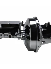 Leed Brakes 9" Chrome Power Booster 1-1/8" Bore Flat Top Master Chevrolet Nomad 1955-1957                                     - 4F6 - Image 2
