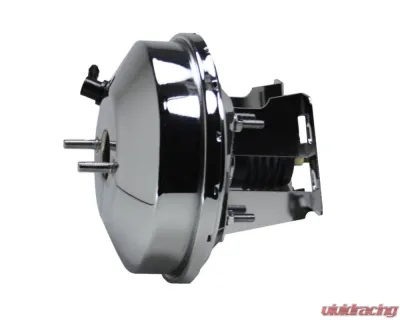 Leed Brakes 9" Chrome Power Booster 1-1/8" Bore Flat Top Master Adjustable Proportioning Valve Chevrolet Nomad 1955-1957 - 4F605