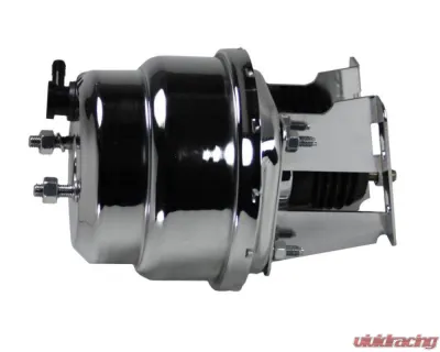 Leed Brakes 7" Chrome Dual Power Booster 1-1/8" Bore Flat Top Master Adjustable Proportioning Valve Chevrolet Nomad 1955-1957 - 4L605